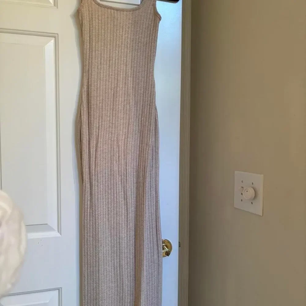 Windsor cream ribbed knit maxi